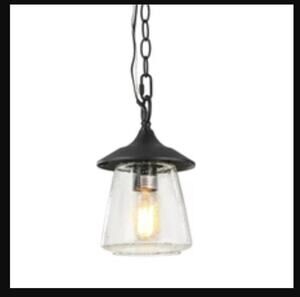LNC Mirabellerie 1-Light Mini Black Outdoor Pendant Light new PORCH